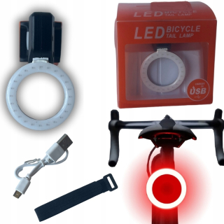 BICYKEL ZADNÉ SVETLO ČERVENÉ USB BATÉRIA VÝKONNÉ LED ZADNÉ SVETLO